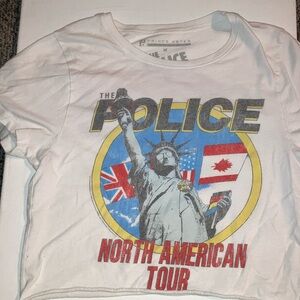 Cropped Concert Tee: The Police North American Tour 1983